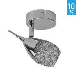 Stropní přisazené svítidlo Tamara 1 stříbrná chrom dekorativní kovová Italux HP-710A-01-3301E