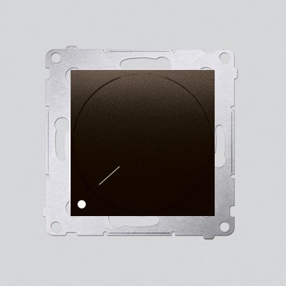 Kontakt Simon 54 Premium Hnědá, matný Stmívač otočný dvoupólový do stmívatelných LED DS9L2.01/46