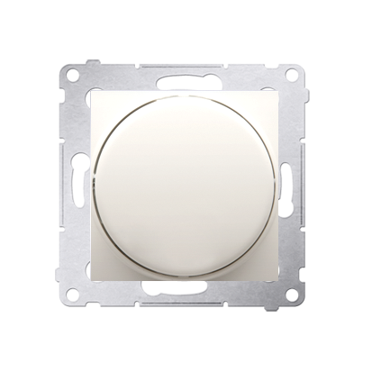 Kontakt Simon 54 Premium Krémová Stmívač do stmívatelných LED, přítlačný a otočný, jednonásobný, DS9L.01/41