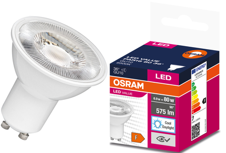 LED žárovka VALUE PAR16 Plastic 80 36° 6,9W 6500K GU10 Osram