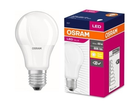 LED žárovka Value A60 8,5W 2700K teplá E27 Osram