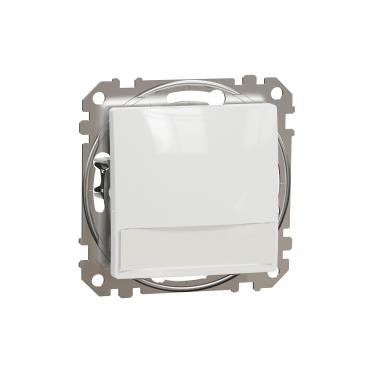 Tlačítko na zapnutí / vypnutí světla s podsvícením (12V Ac), bílé IP20 SDD111143L Sedna Design Schneider Electric